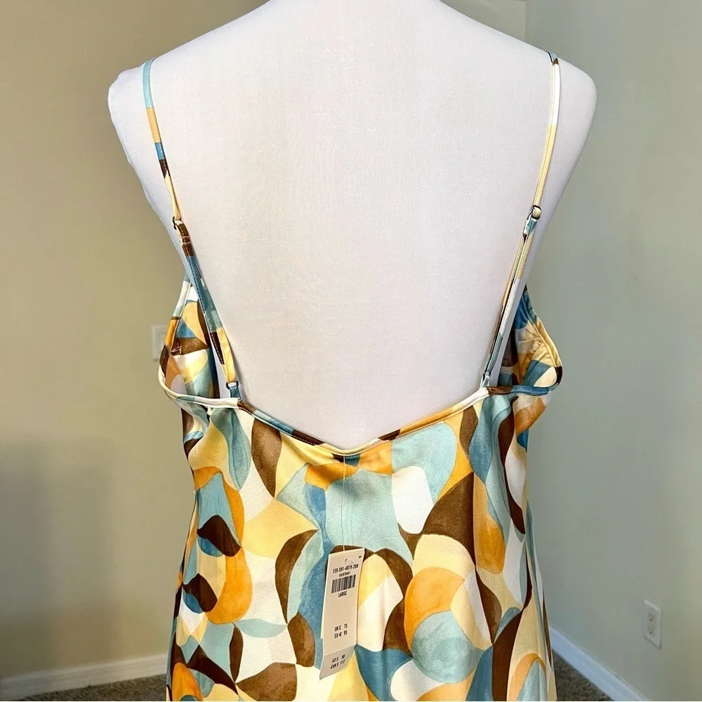 NWT Abercrombie & Fitch Ruched Satin Slip Maxi Dress Size L babydoll Y2K
